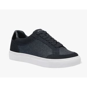 NWOT Women's Birdies The Cardinal in Navy Shimmer Lace Up size 9 Glitter Sparkle